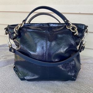 Coach Brooke Bag in Patent Navy